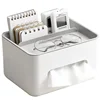 Tissue Box Napkin Holder Remote Control Storage Desk Organizer Office Multifunctional Sundries Ontainer Storage Home 4