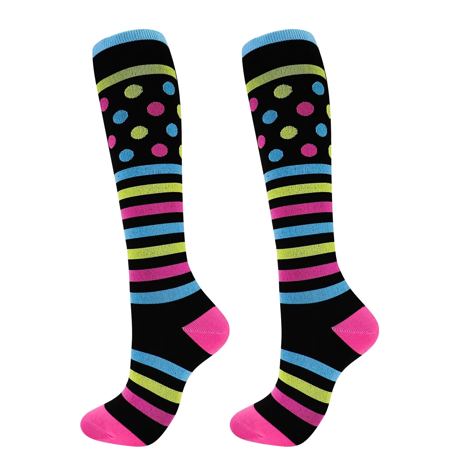 Unisex Graduated Compression Knee-High Socks for Circulation & Support