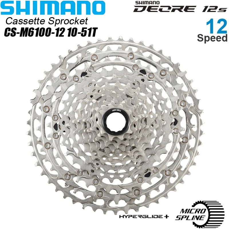 Bicycle Cassette SHIMANO DEORE SLX XT 12Speed 10-45T 51T Micro Splin Mountain Bike Cassette MTB Bike Parts