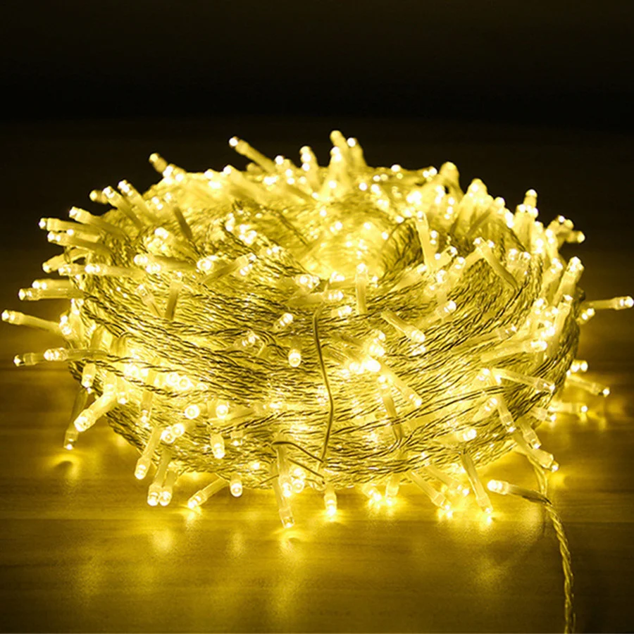 

2023 New LED Christmas Fairy String Lights 10M 20M 30M 50M 100M Outdoor Garden Lights Garland Decoration for Wedding Party Patio