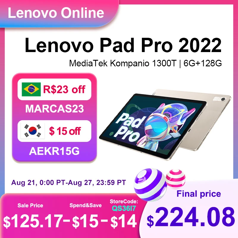 Original Lenovo Tab P11 Pro 2022 Xiaoxin Pad Pro 2022 Kompanio 1300T 6GB 128G 11.2inch OLED Screen 8200mAh Tablet Android 12 