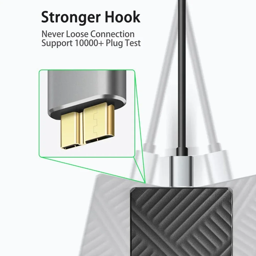High-Speed USB 3.0 Type A to Micro B Data Sync Cable for External Hard Drives, 5Gbps Transfer Rate