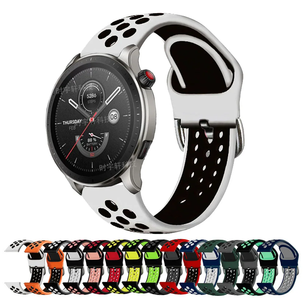 

22mm Wrist Straps For Amazfit GTR 4 3 Smartwatch Silicone Watchband For Amazfit GTR 3 Pro/2/2e/47mm/Stratos GTR4 Bracelet