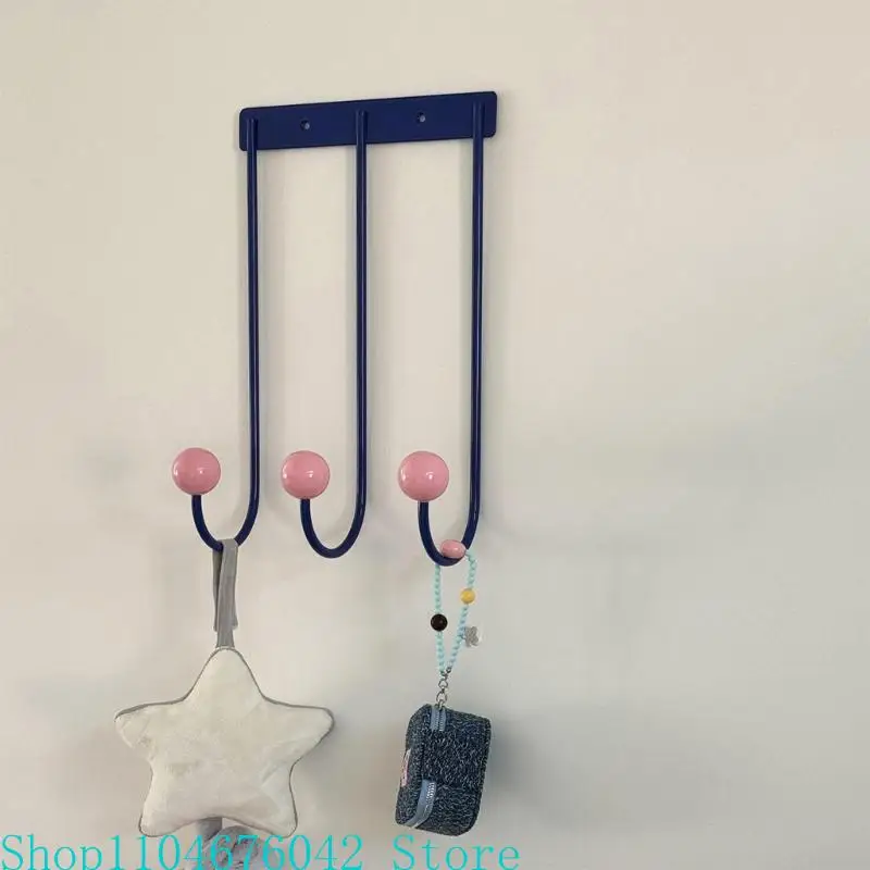 Durable And Easy To Install Dopamine Color Wall Hooks Portable Hanger For Distinctive Interior Designs And Storage Needs