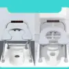 Foldable Toilet Seat Commode Stool Comfortable Portable Squat Toilet Stool for Elderly Seniors Bathroom Shower Chair Homecare 4