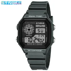 Unisex Sports Luminous Waterproof Digital Wristwatch (Grey)