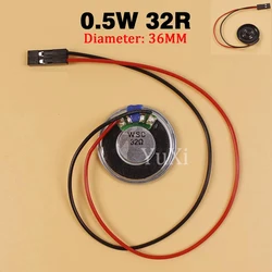 Compact 32 Ohm 0.5W Loudspeaker with XH Wire and Dupont Line Terminal (I - 36MM)