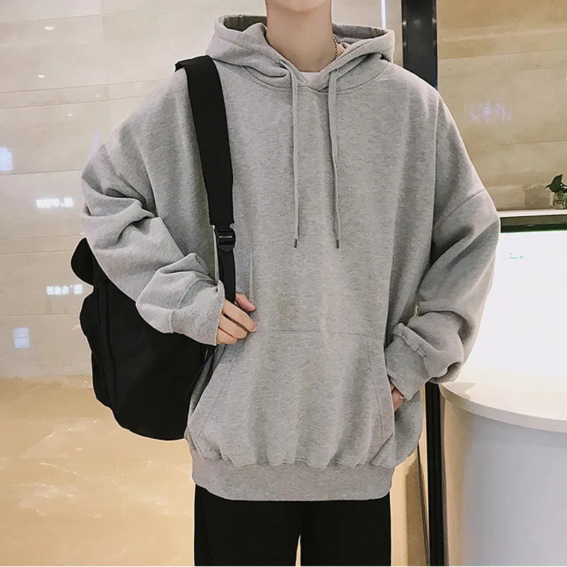 

NEW Brand Men's Hoodie Harajuku Student Sweatshirt Pure Color Fashion Simple Streetwear Men's and Women's Pullover Sweatshirt