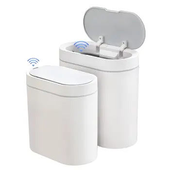 Smart Touchless Slim Bathroom Trash Can 1