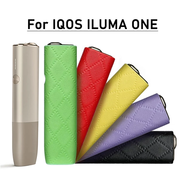 For IQOS ILUMA E-cigarette Leather Protective Case Splicing Design  Drop-proof Storage Bag - Green Wholesale