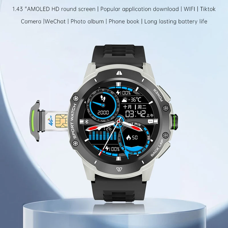 YUPENG Smartwatch 1.43 Pollici: Orologio Intelligente Touch, Contapassi E Monitoraggio Attività