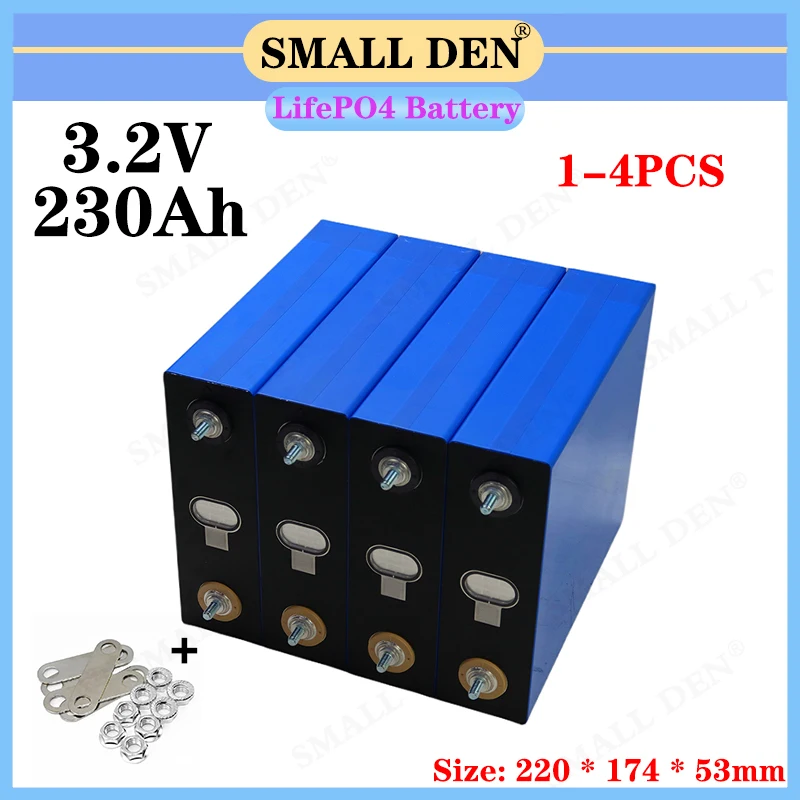 

LiFePO4 3,2 V 230Ah новый класс A 230000mAh Большая емкость DIY 12V 24V Солнечный хранилище RV уличный источник питания перезаряжаемая батарея