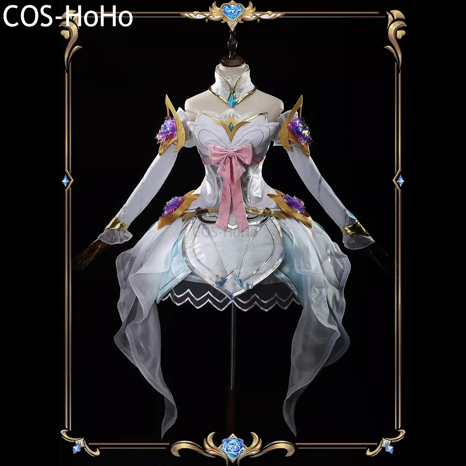 

Костюм для косплея COS-HoHo Game LOL Seraphine Crystal Rose, элегантный костюм для косплея, Женский костюм для ролевых игр на Хэллоуин