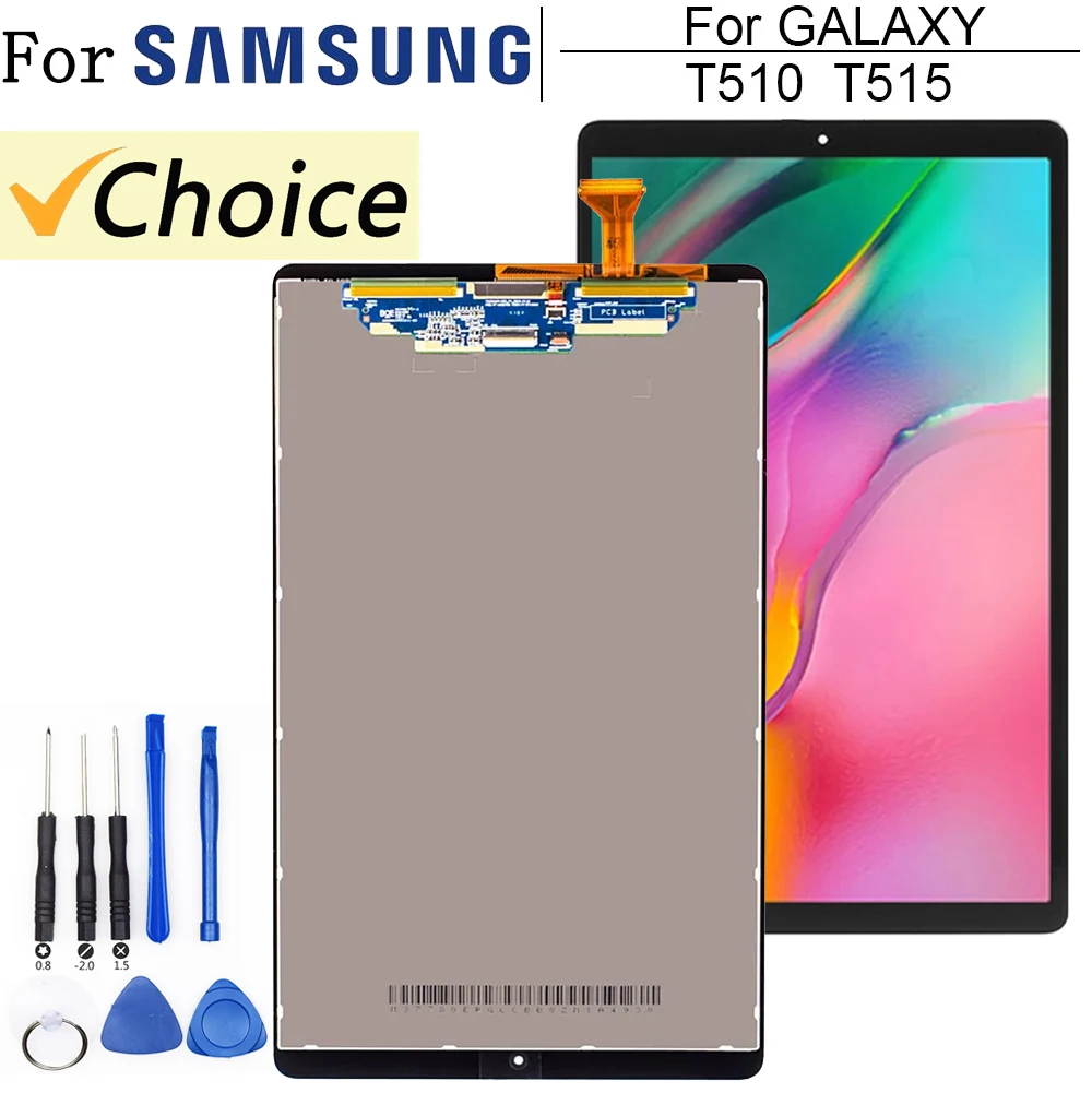 Lcd Testato Per Samsung Galaxy Tab A 10.1 2019 T510 T515 T517 Sm-T515 Sm-T510 Display Lcd Touch Screen Digitizer Assembly