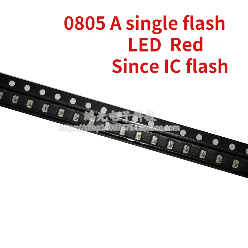 

100pcs 0805 breathing light red with IC electricity from 2012 flashing light-emitting tube SMD LED flash a red light