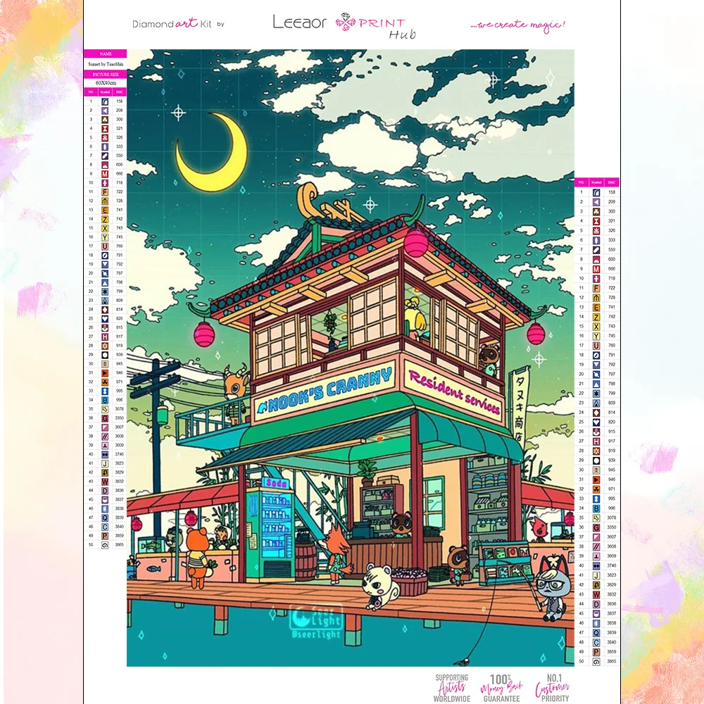 

Аниме алмазная живопись, японский архитектурный ландшафт, искусство мозаики, вышивка крестиком, детский домашний декор ручной работы, «сделай сам»