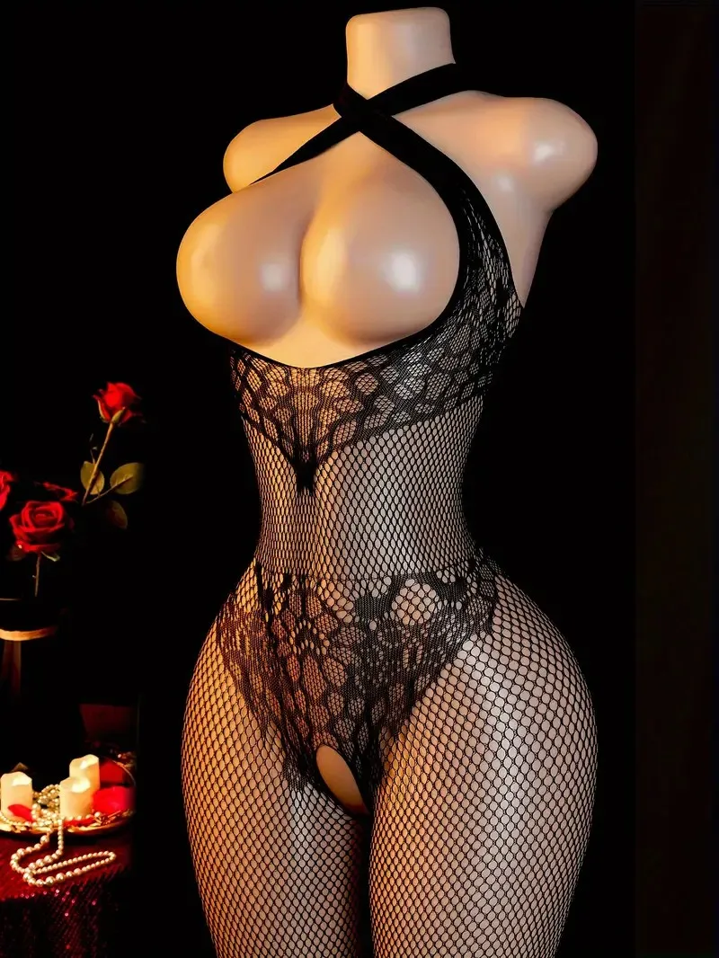 Sexy Fishnet Bodysuit Women Crotchless Porn Tights Lingerie Ladies Full Bodystockings Erotic Mesh Clothes Nightclubs Sex Set_voghion.com