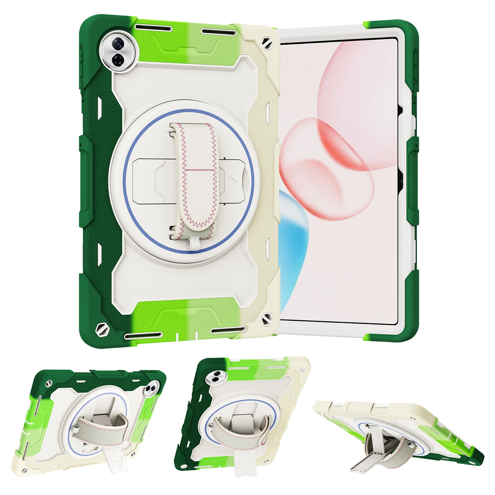 Enhanced Armor Case with 360° Rotating Stand and Hand Strap