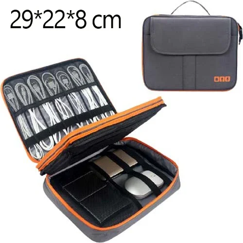 Travel Cable Storage Multi-Function Digital Gadget Organizer – Double Layer Pouch for Electronics and Accessories