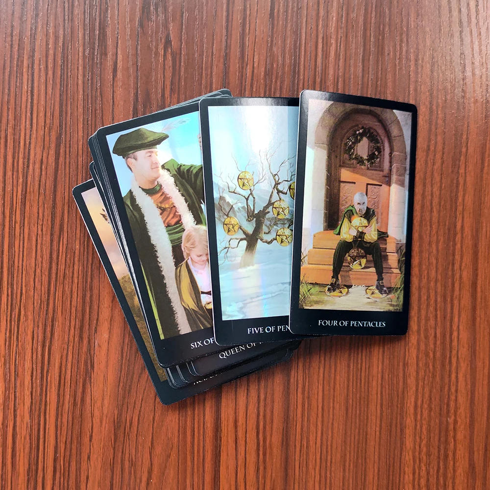 Witches Divination Tarot Cards Set of 78 Surface Laser Cards with English PDF Book for Beginners (English Edition) 6