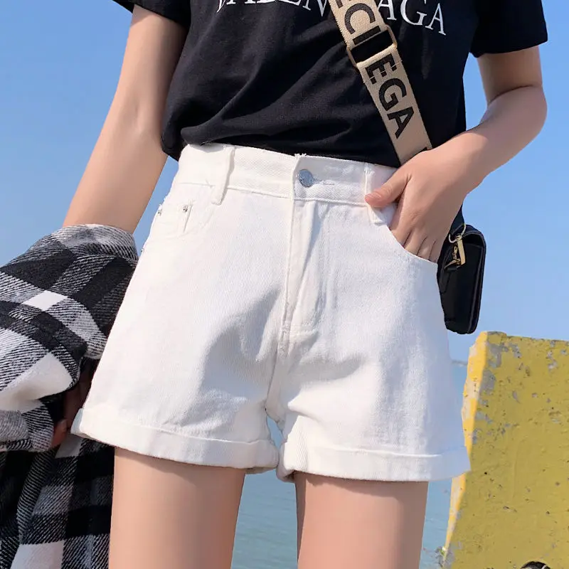 Short Pants for Women To Wear Jeans Black Womens Shorts High Waist Denim Pole Dance Work Office Aesthetic Youthful Classic Hot