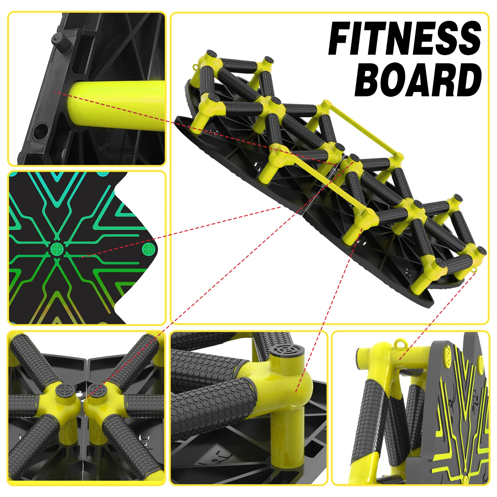 Push Up Board Fitness, Large Multifunctional Compact Push Up Board, Household Portable Handle, Gift for