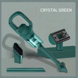Compact & Powerful Cordless Handheld Vacuum Cleaner - Rechargeable for Home, Car & Pet Hair، 50000Pa Suction (Green)