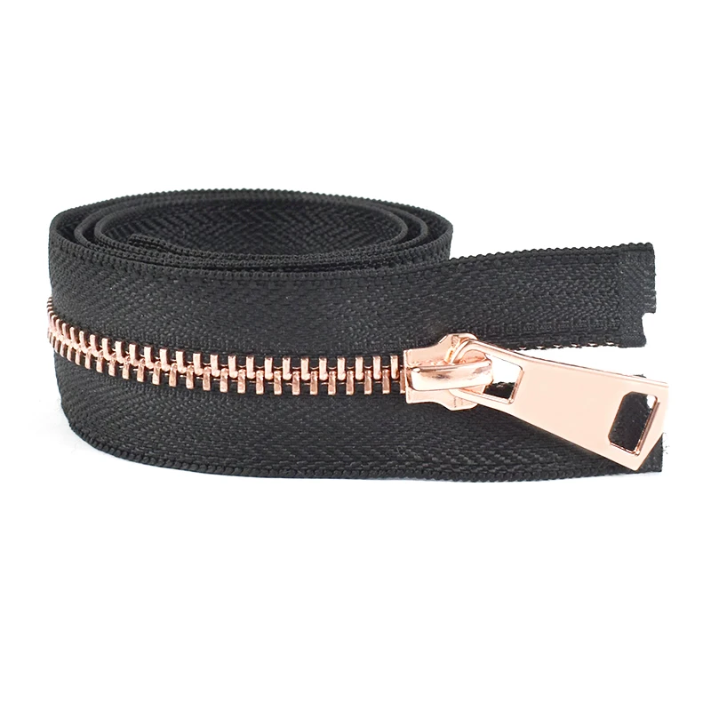 2pcs Meetee 5# Metal Zippers 15/60/70/80cm Auto Lock Zips for Down Coat Garments Zipper Shoes Pocket Garment Sewing Accessories 