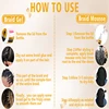 Goiple 24 Hours Extra Hold Locks and Twist Mousse Dreadlock Loc Hair Retwist Wax Conditioning Shining Foam Pure Neat Braid Gel 6