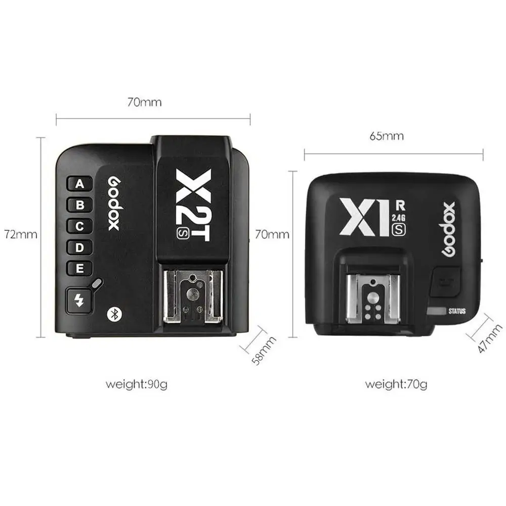 Godox X2TTTL Wireless Flash Trigger for Canon sony nikon Fujifilm, Bluetooth Connection Supports iOS/Android App Contoller.