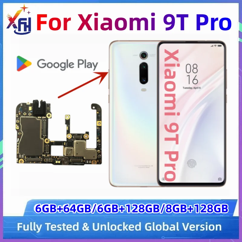 Xiaomi Mi 9T Pro için anakart, 64GB 128GB 256GB küresel ROM, orijinal  Unlocked anakart, Snapdragon 855 işlemci ile - AliExpress