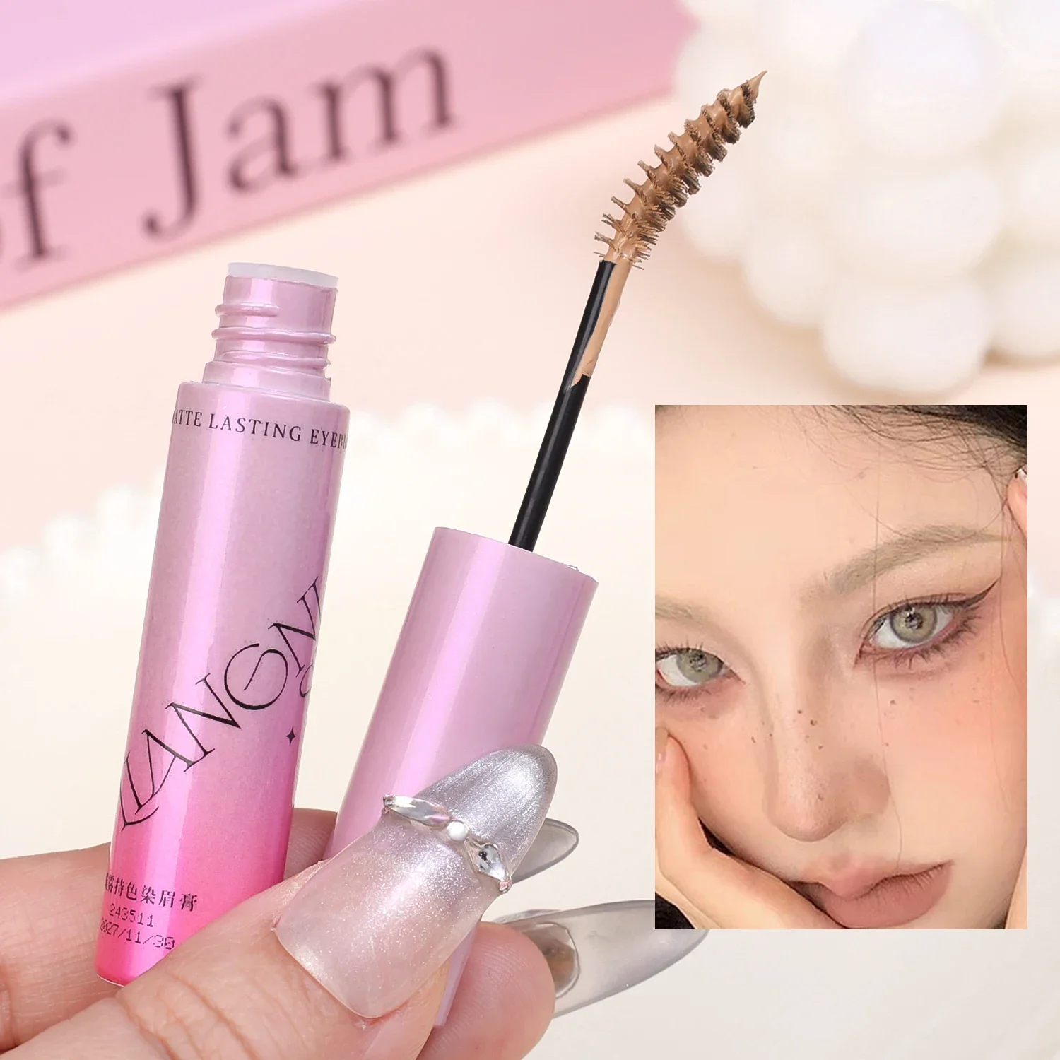 Long Lasting Eyebrow Dyeing Cream Natural Velvet Mist Eyebrow Enhancer Dye Gel Tint Quick Dry 4color Brow Makeup Cosmetic Novice 5