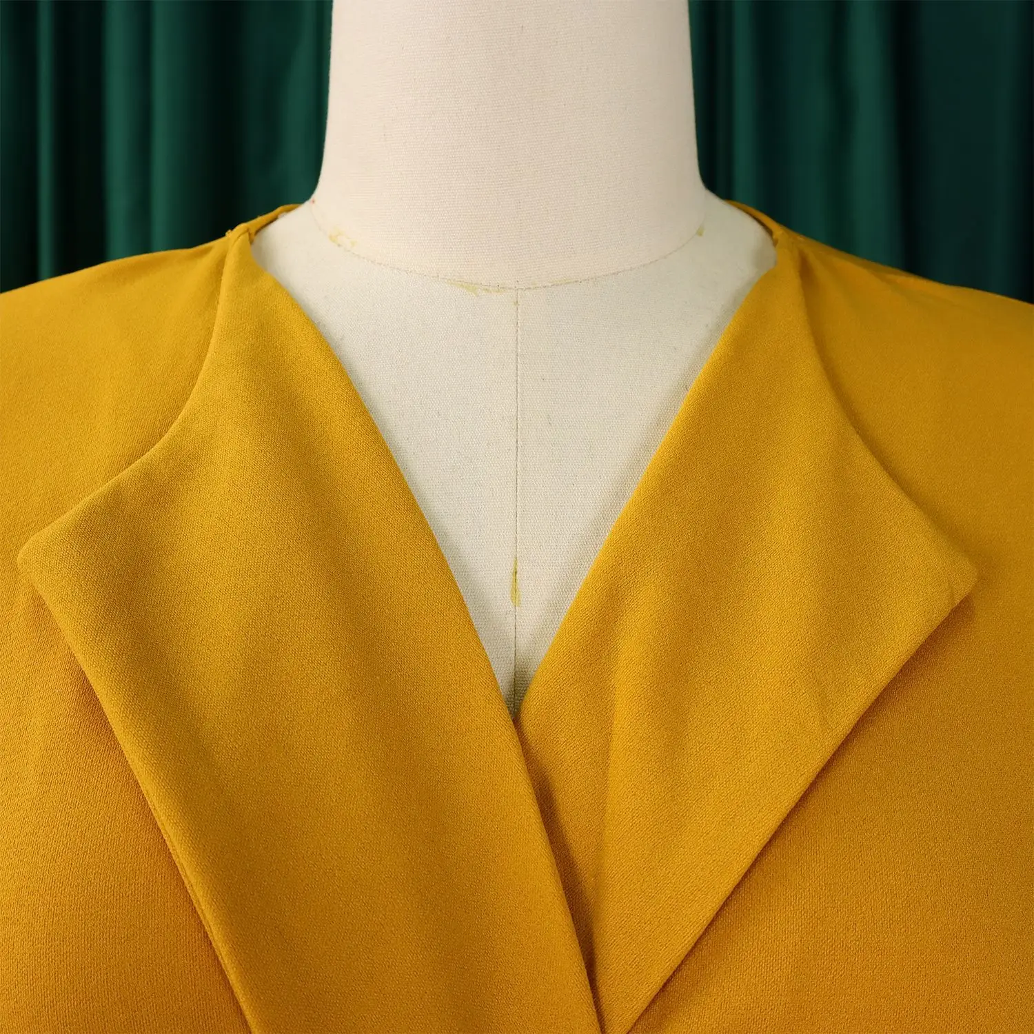 XIOCEAN Elegant Office Dresses Pleated for Woman Notched Collar Half Sleeve Belt Waisted Mid Calf Afircan Business New Robe