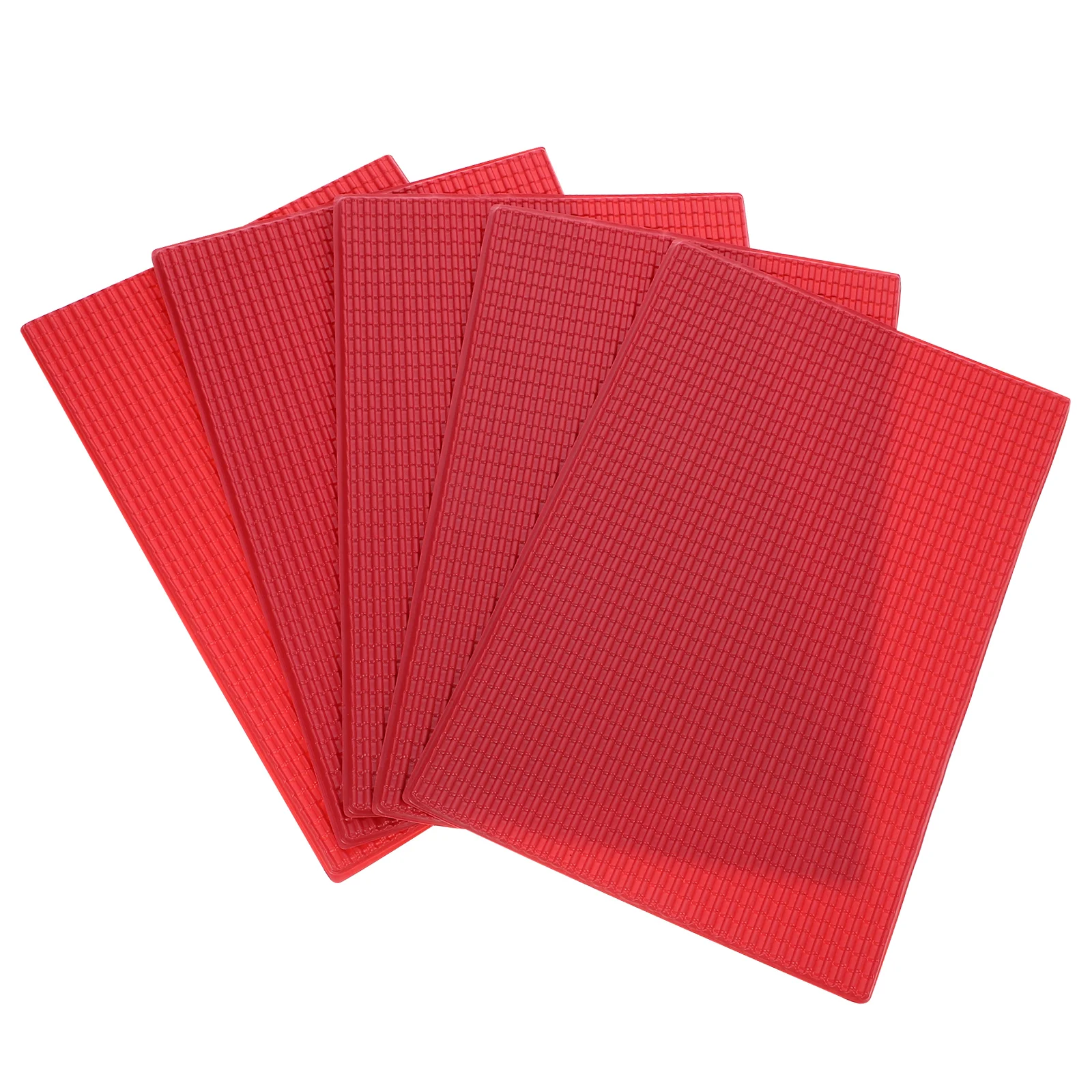 

5 Pcs Ceramic Tile Model Material Micro Roof Tiles Miniatures Pvc House Decoration
