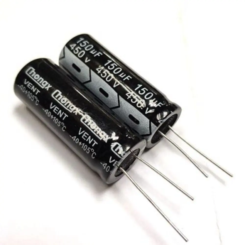 2 шт., алюминиевый электролитический конденсатор 150uF 450V 150MFD 450WV 150 мкФ 450 в Мф Вт, 18*35 мм, радиальный МФ в МКФ в Мф мкФ