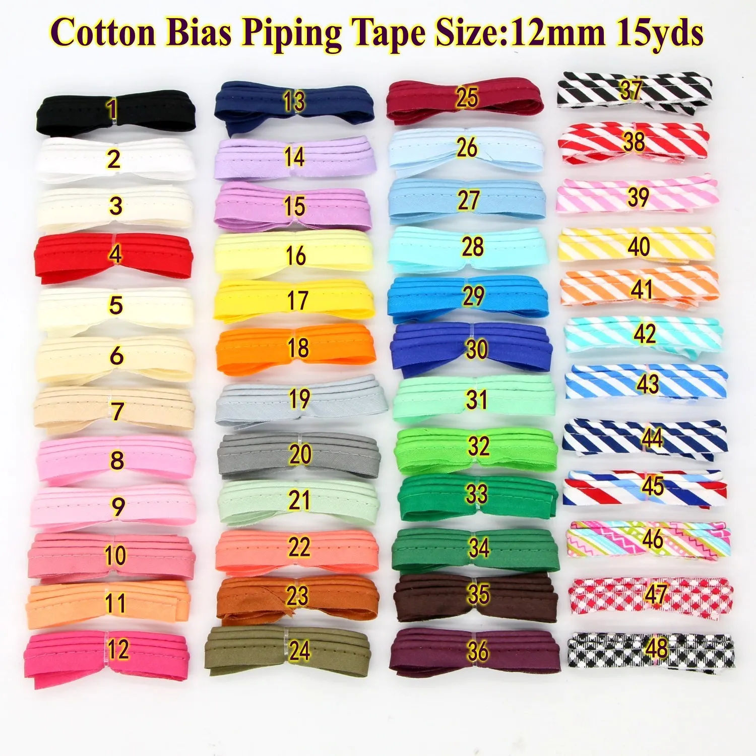 - cotton Bias Piping, Bias piping tape with cord, size:12mm,DIY making,sewing home textile bedding Piping tape