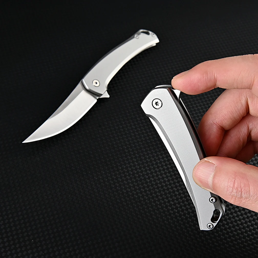 

High Hardness D2 Steel Quick Opening Folding Art Knife EDC Camping Tactics Self-defense Tool Fruit Knives Box Open Pocket HQ DIY