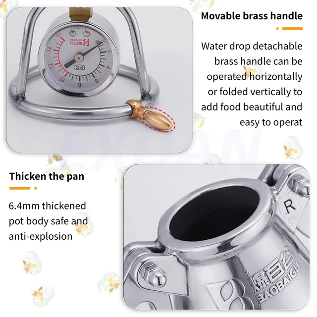100ml/260ml/360ml Small Cooker Popcorn Machine Puffing Machine Corn Fry Machine Stainless Steel Grain Amplifier Popcorn Heater 6