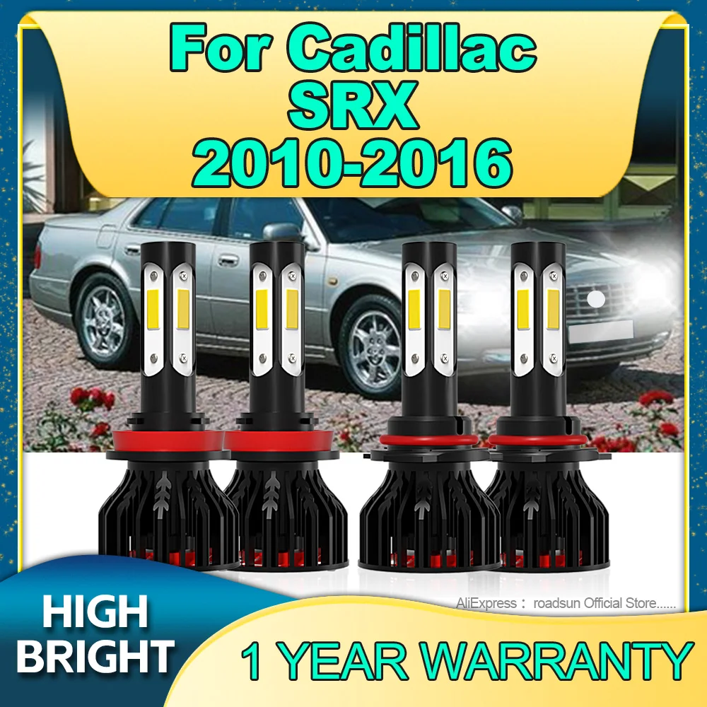 

2/4Pcs 12V 6000k H11 9005 Led Lamp 25000Lm 4Side Chip Car Headlight For Cadillac SRX 2010 2011 2012 2013 2014 2015 2016