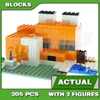 528pcs Game My World The Sleeping Animal Fox Lodge House Lift off Roof 60154 Building