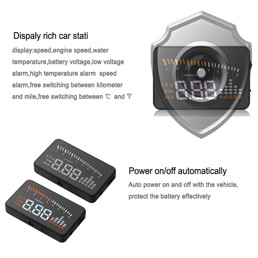  ڵ  ÷, OBD2 X5 HUD, ڵ GPS ӵ,  3 ġ ũ,  , ڵ ׼