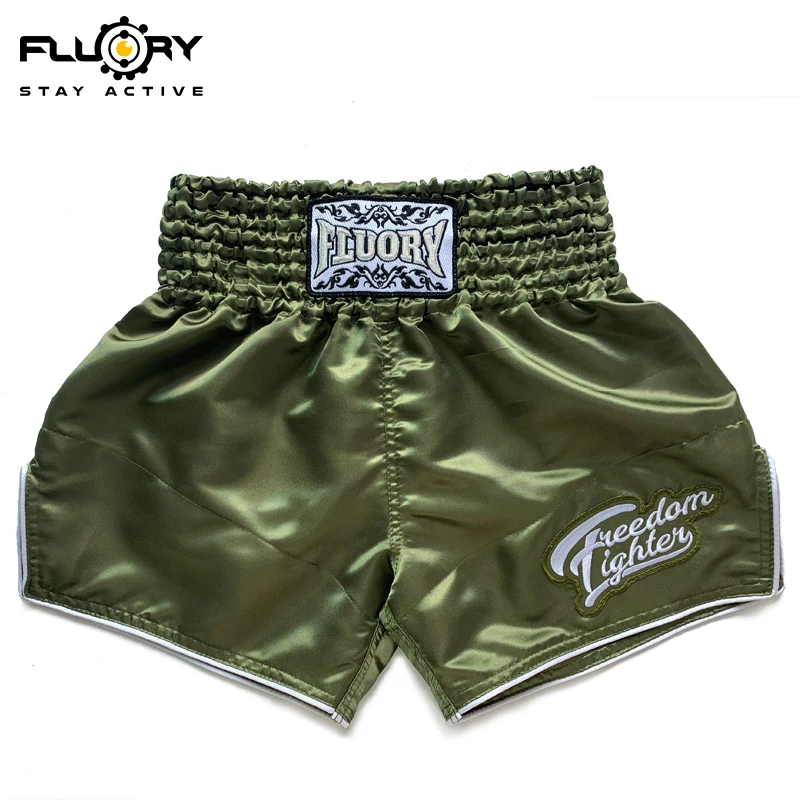 Fluory Muay Thai Shorts Solid Boxing Training Shorts Men's and Women's Boxing Clothing Free Fight Custom
