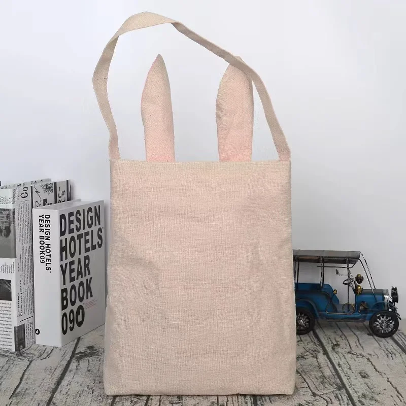 Jute Rabbit Gift Bag Easter Blanks Rabbit Pink Bunny Basket Egg New Unisex Party Favpr 1pc Blue Green Beige Boys Girls organza gift bags,party gift bags