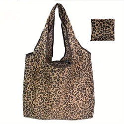Leopard Print Foldable Tote Bag - Lightweight, Durable, and Leak - Proof (1Pc)