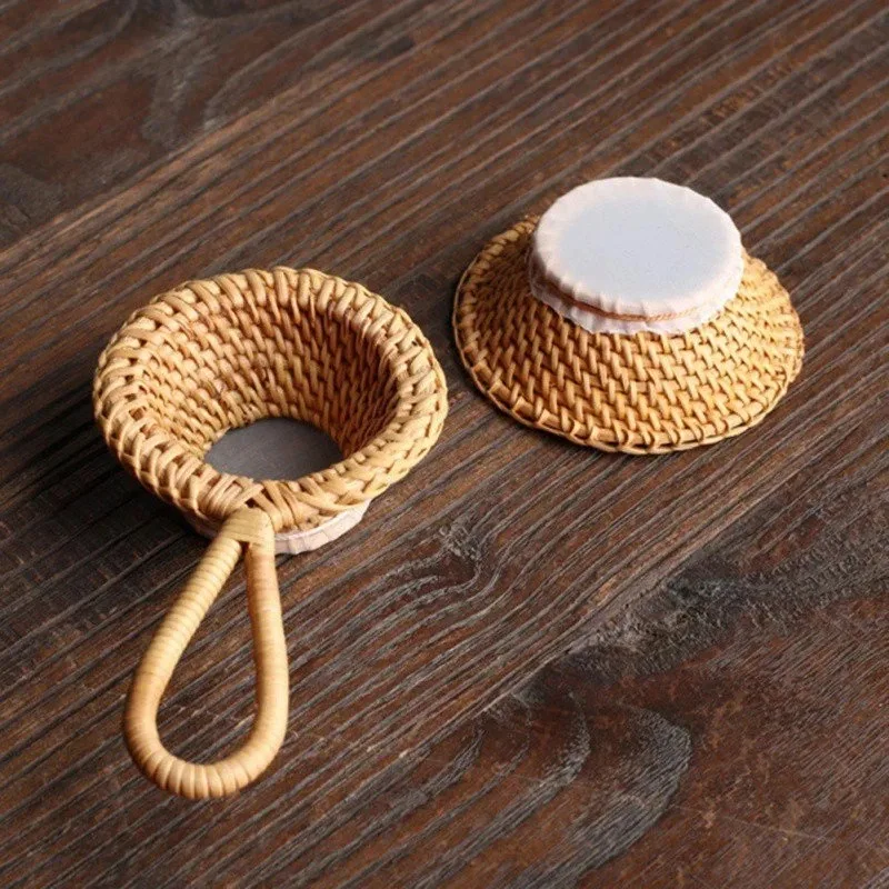 New Tea Strainers Bamboo Rattan Gourd Shaped Tea Leaves Funnel for Table Decor Ceremony Accessories