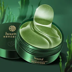 Gold Crystal Collagen Eye Mask - 60pcs Beauty Treatment for Moisturizing, Firming, and Dark Circle Reduction (Seaweed A)