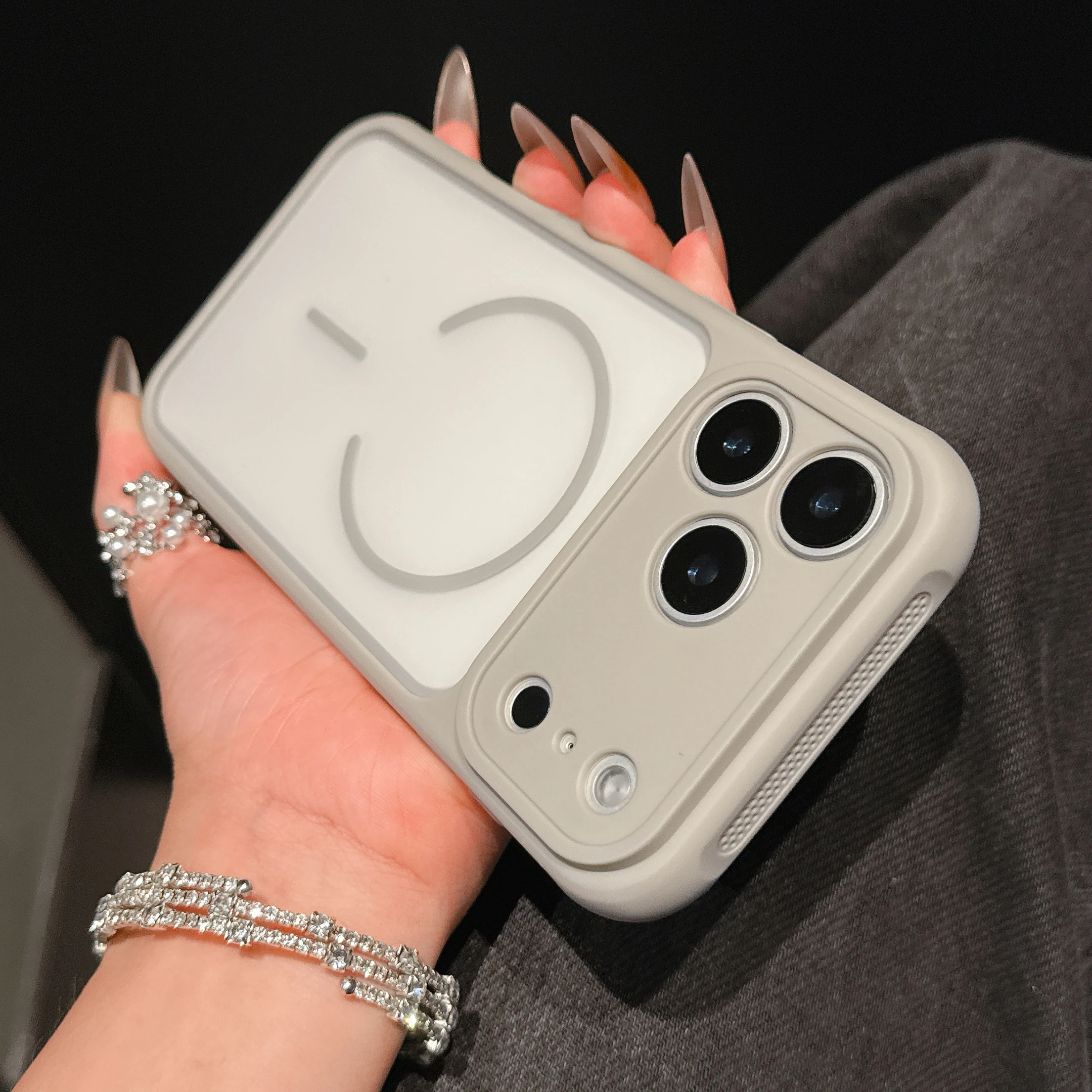 Rugged Armor Shockproof Matte Translucent Phone Case with MagSafe Compatibility