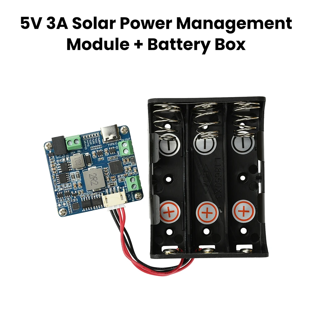 Advanced MPPT Solar Power Manager Module for Efficient Li-Battery Charging with 5V 3A Output from 6~24V Solar Panels