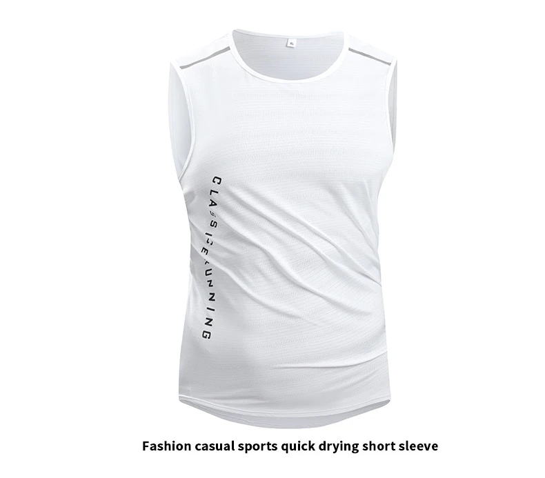 Mens Quick-Dry Running Vest - Breathable Sleeveless Gym Tank Top