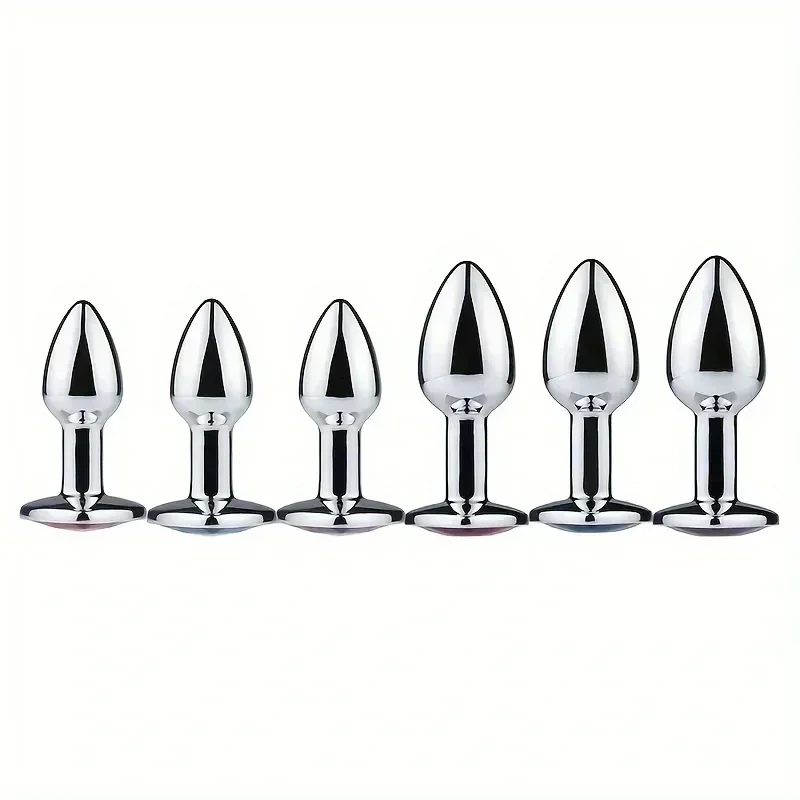 Anal Plug Novice Crystal Heart Smooth Steel Extreme Butt Plug Female Prostate Massager Stimulator Adult Sex Product